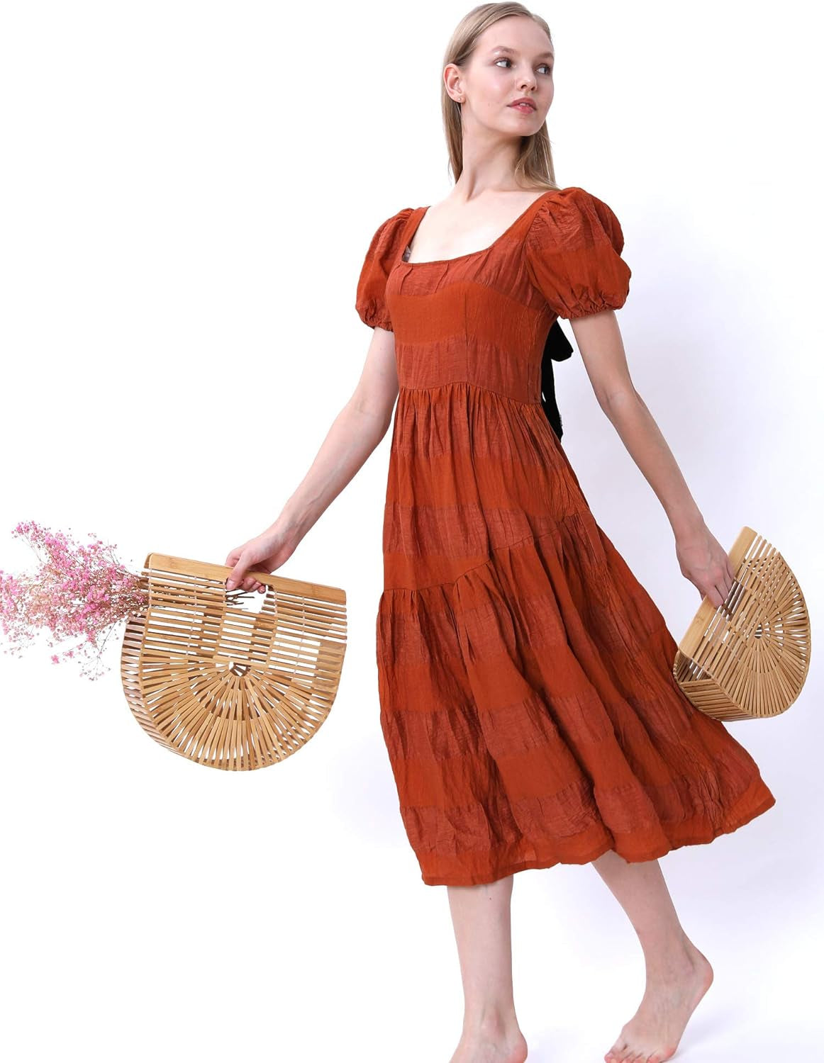 Womens Bamboo Handbag Handmade Large Tote Bag